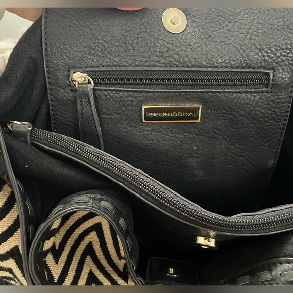 EUC woven faux learher shoulder bag - Picture 2 of 2